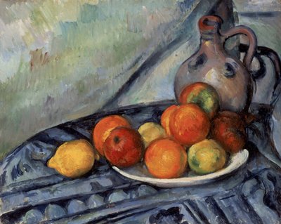 Fruit and a Jug on a Table by Paul Cézanne